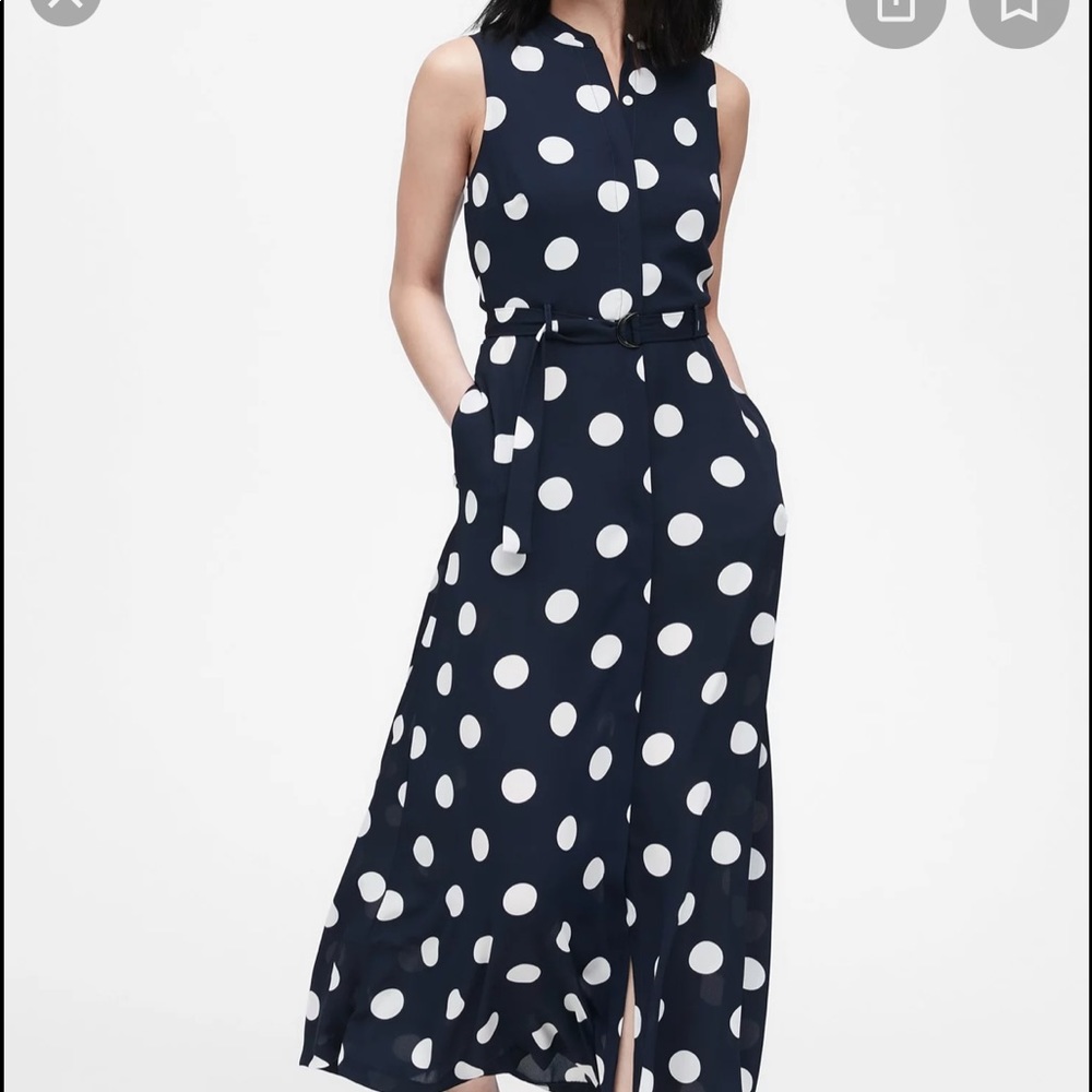 Banana Republic Polka Dot Maxi Dress